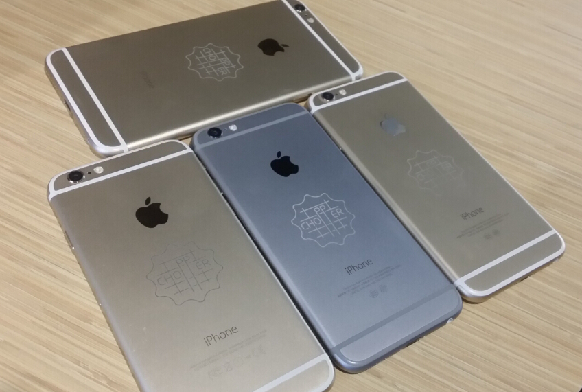 某客户定制iPhone，金属手机壳，个性化logo，爱情宣言